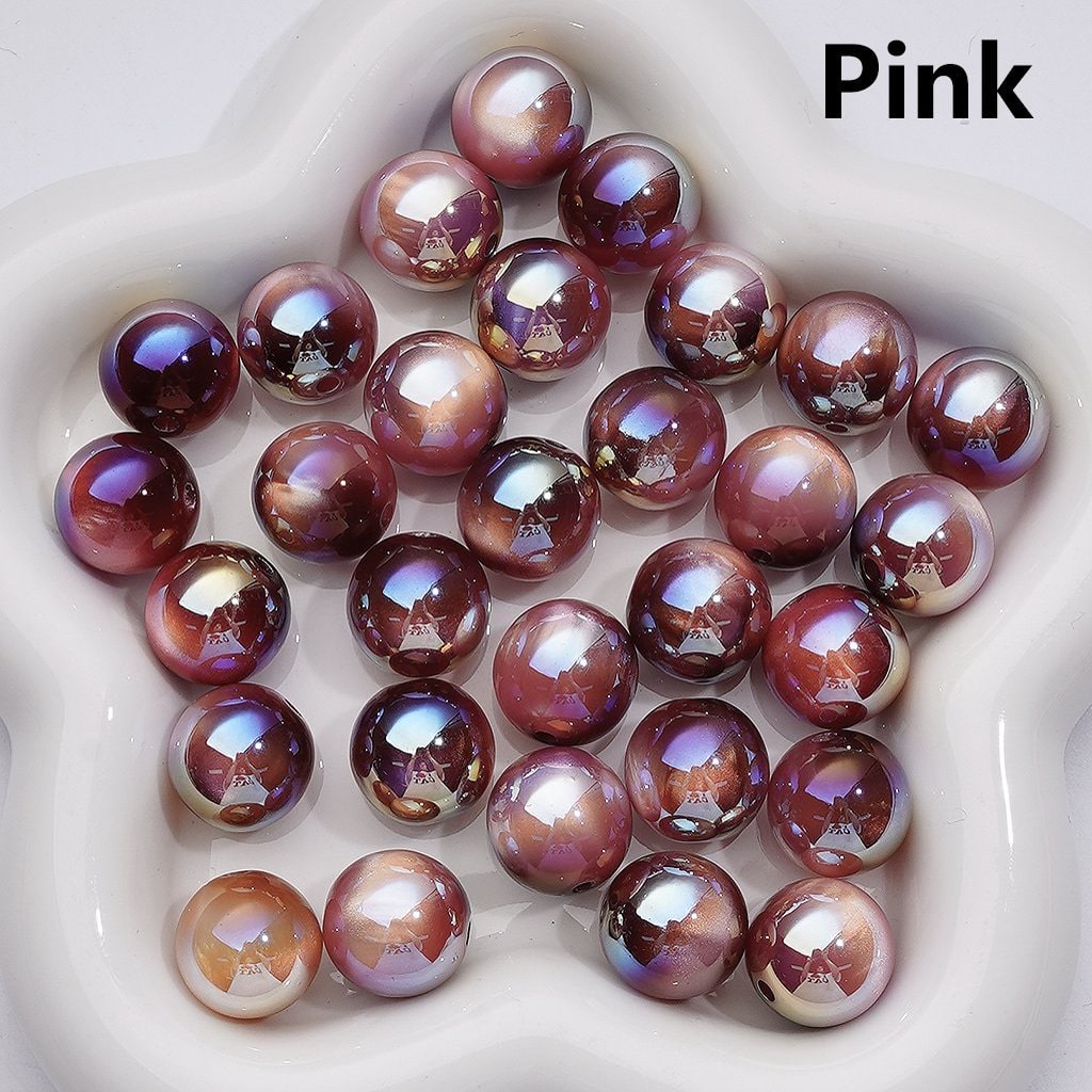 Dark Color Series Cat Eye Style Shiny Glossy Round Acrylic Beads, 16MM (Single Color is available for 200pcs(Whole bag))