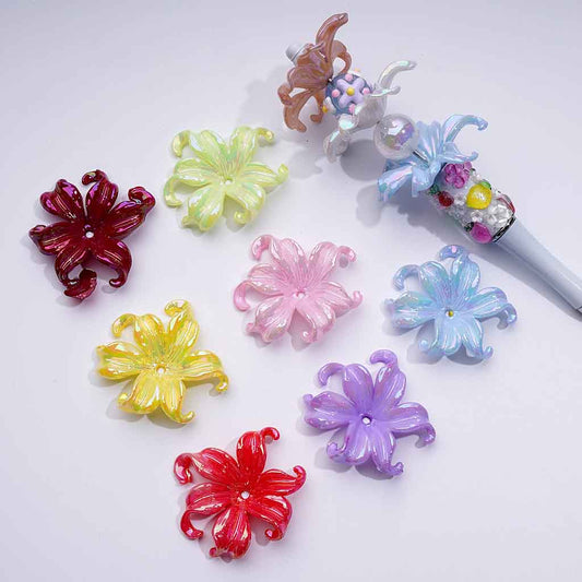 Acrylic Leaf Beads, Mix of Acrylic Beads with Flower's Leaves Shape, Size 38mm, HS