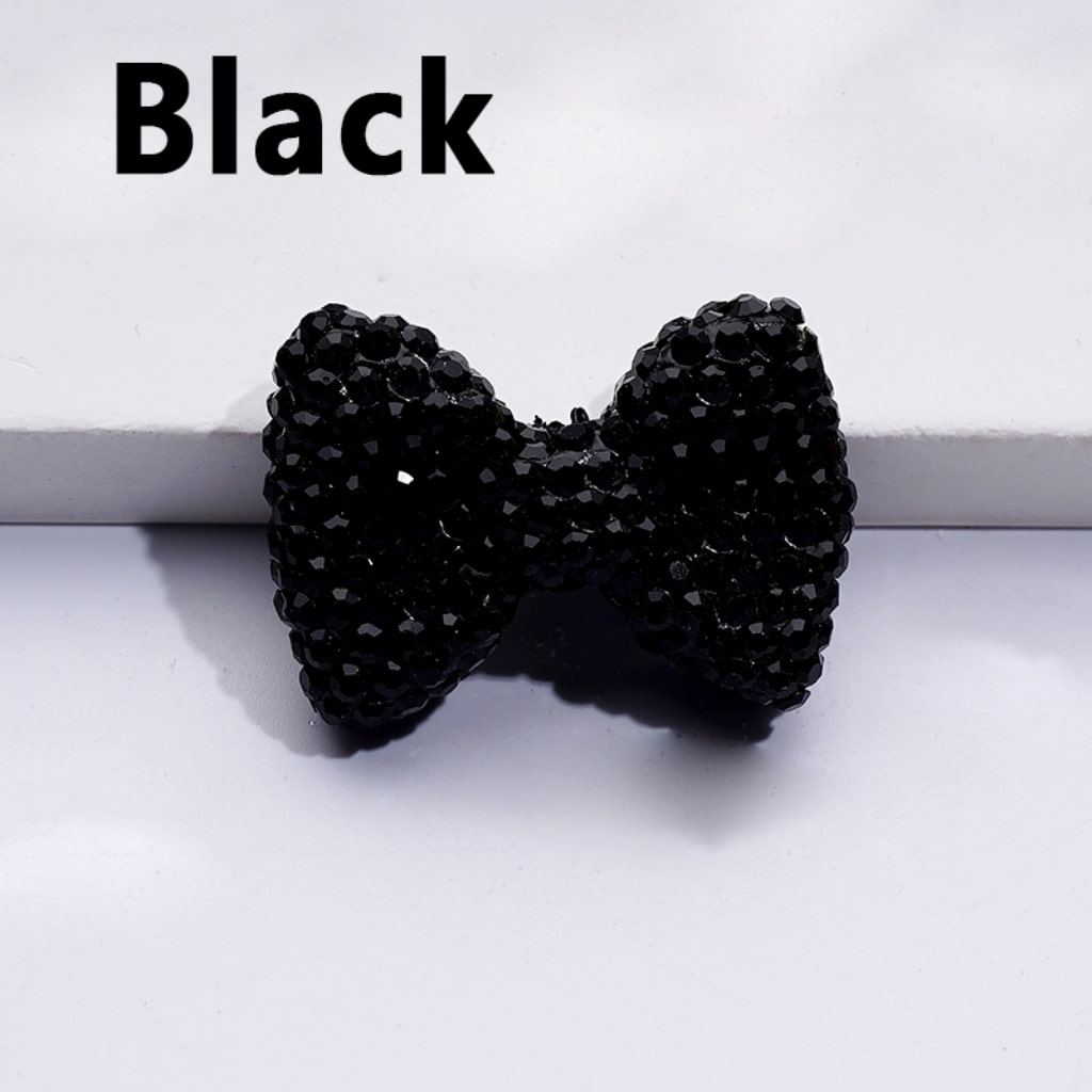 Bling Bling Multi-Color Bowknots Clay Beads with Shiny Rhinestones, 29*21MM