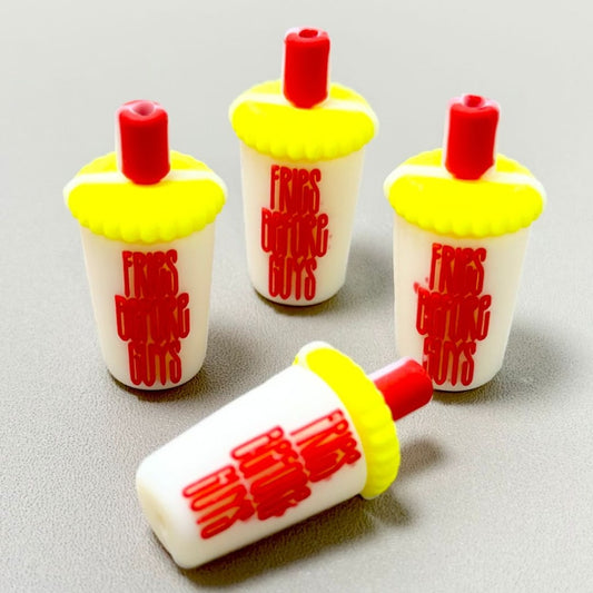 3D Fries Before Guys Love Valentine's Day Silicone Focal Beads