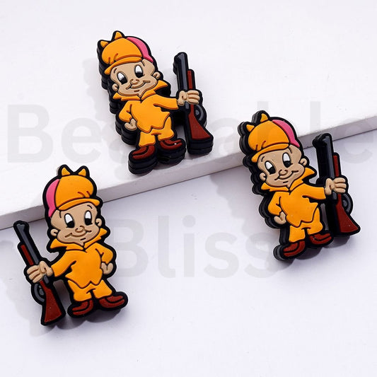 Cool Hunter Elmer J. Fud Bugs Bunn Looney Tun Merrie Melod Silicone Focal Beads