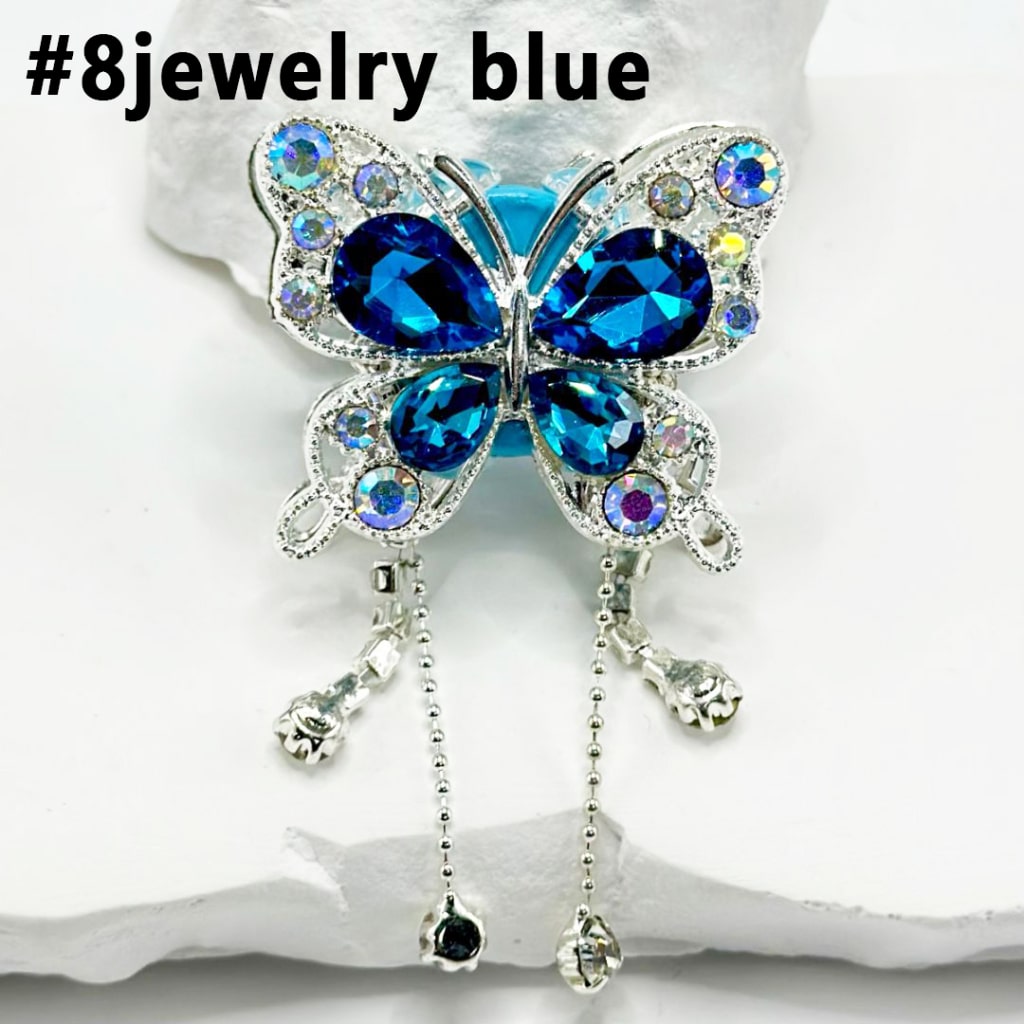 Bling Bling Butterfly Fancy Alloy Clay Beads with Rhinestones and Pendants Chains, 34MM by 40MM