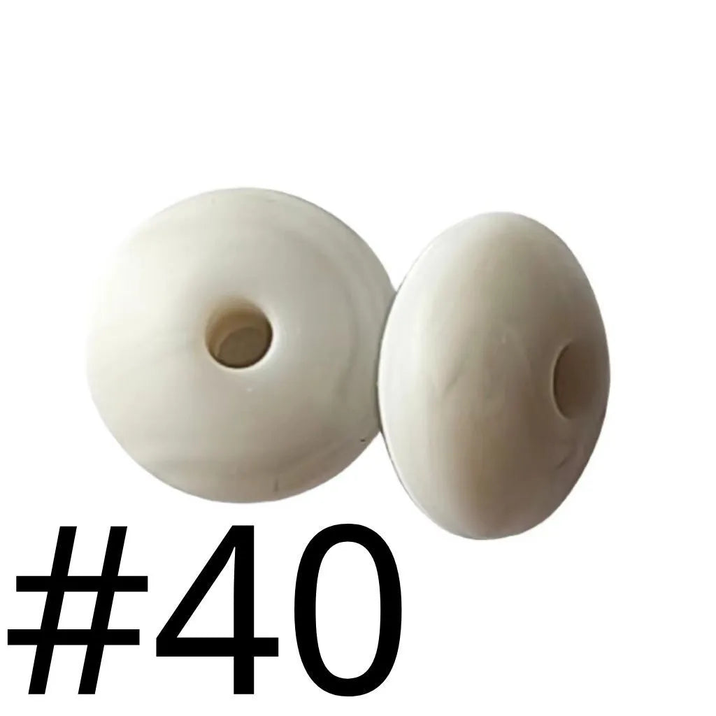 Silicone Lentil Beads Spacers Saucers 12mm