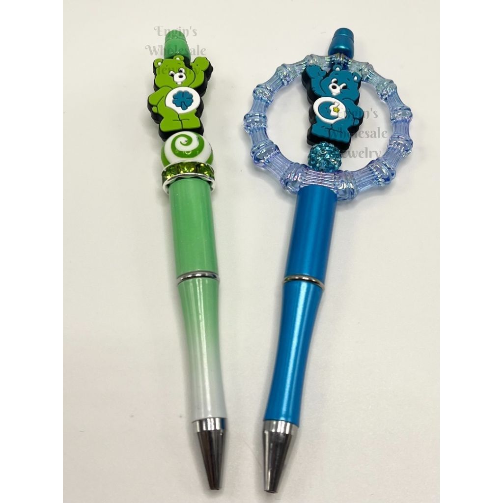Beaded Pens with Flower in Solid Colors – Beadable Bliss