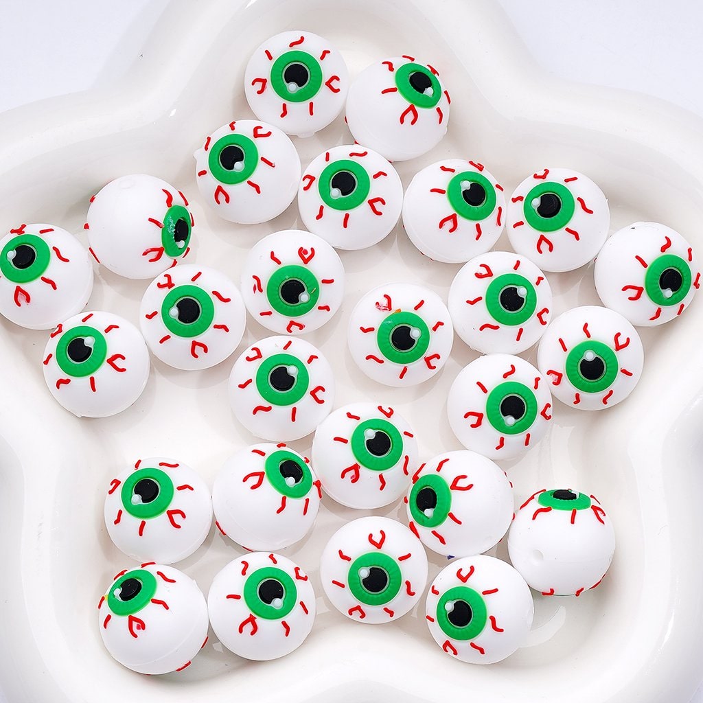 3D Halloween Series Boo Pumpkin Horrible Eyes Death Vampire Mummy Silicone Focal Beads