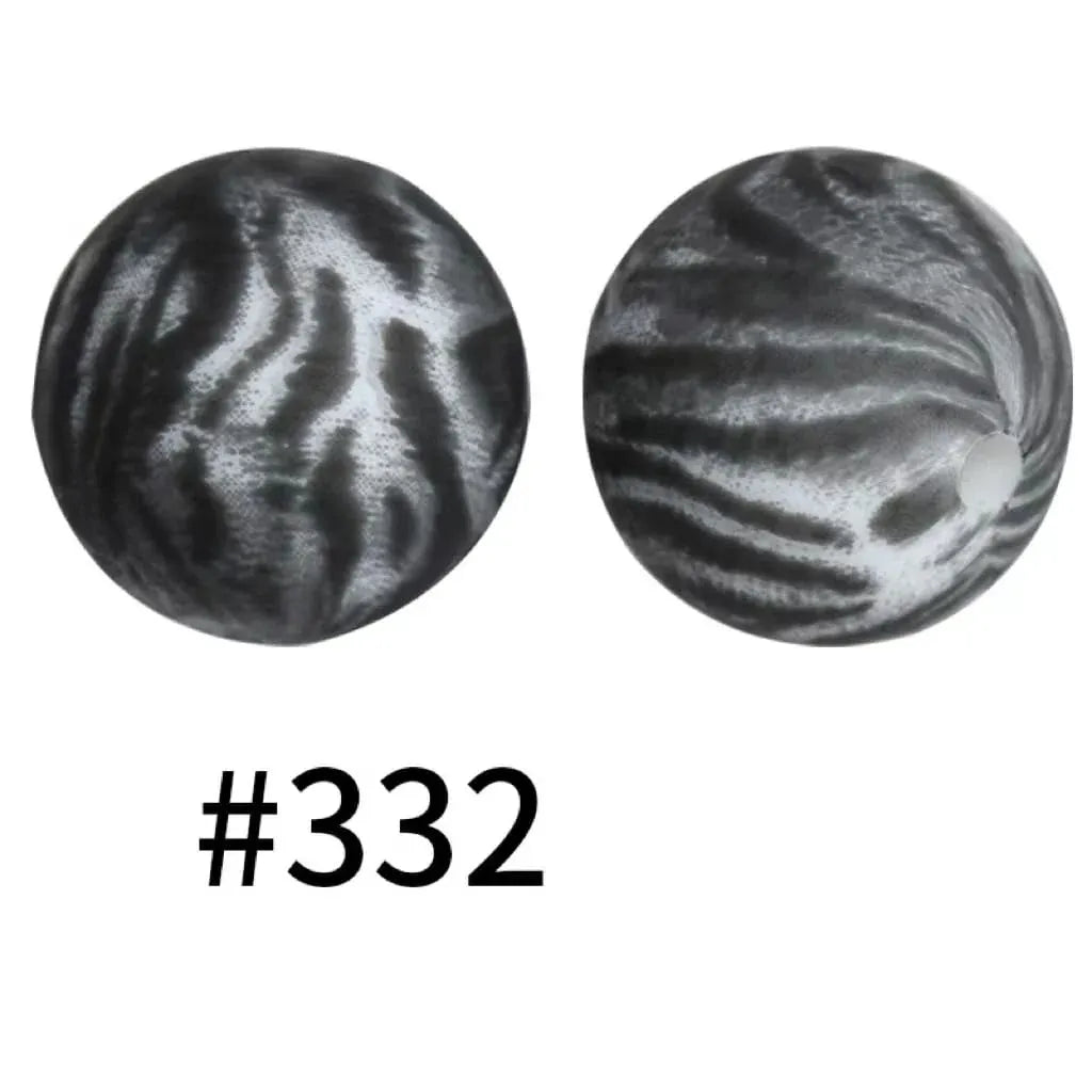Printed Silicone Beads 15 mm