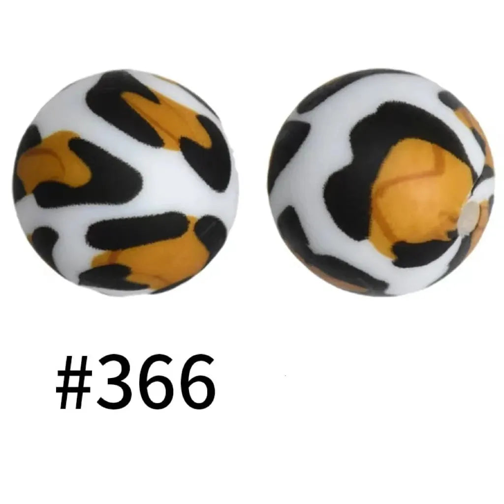 Printed Silicone Beads 15 mm