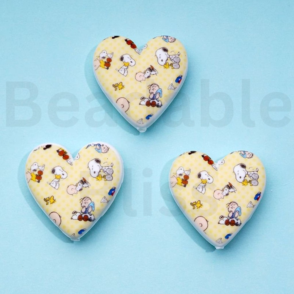 Cute Cartoon Hearts Snoop Scob HK Kitten Minio Pokemo Blue Silicone Focal Beads