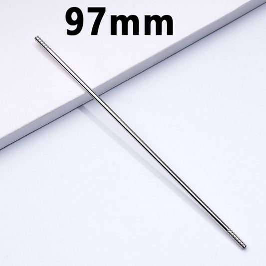 DIY Environmental Stainless Extender Steel Pole Stick for Beadable Pens, 97MM Long