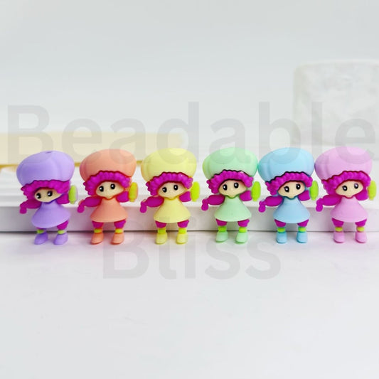 3Dミニかわいいイチゴショートケーキ漫画シリコンフォーカルビーズ