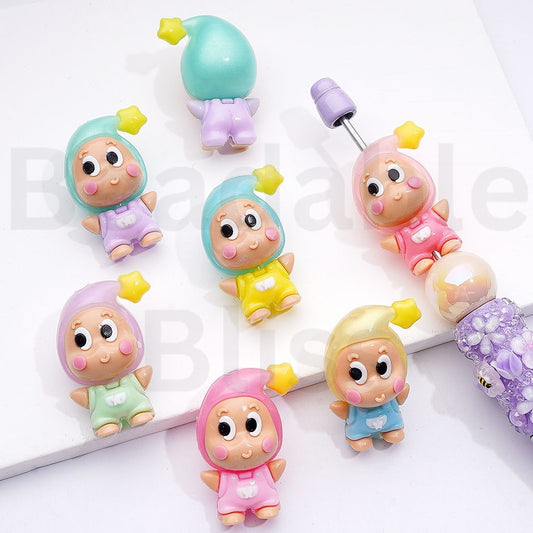 Cute We are Twinkl Twinkl Series Figur Pop Mar PVC  Soft Beads, Around 31*23MM, Random Mix