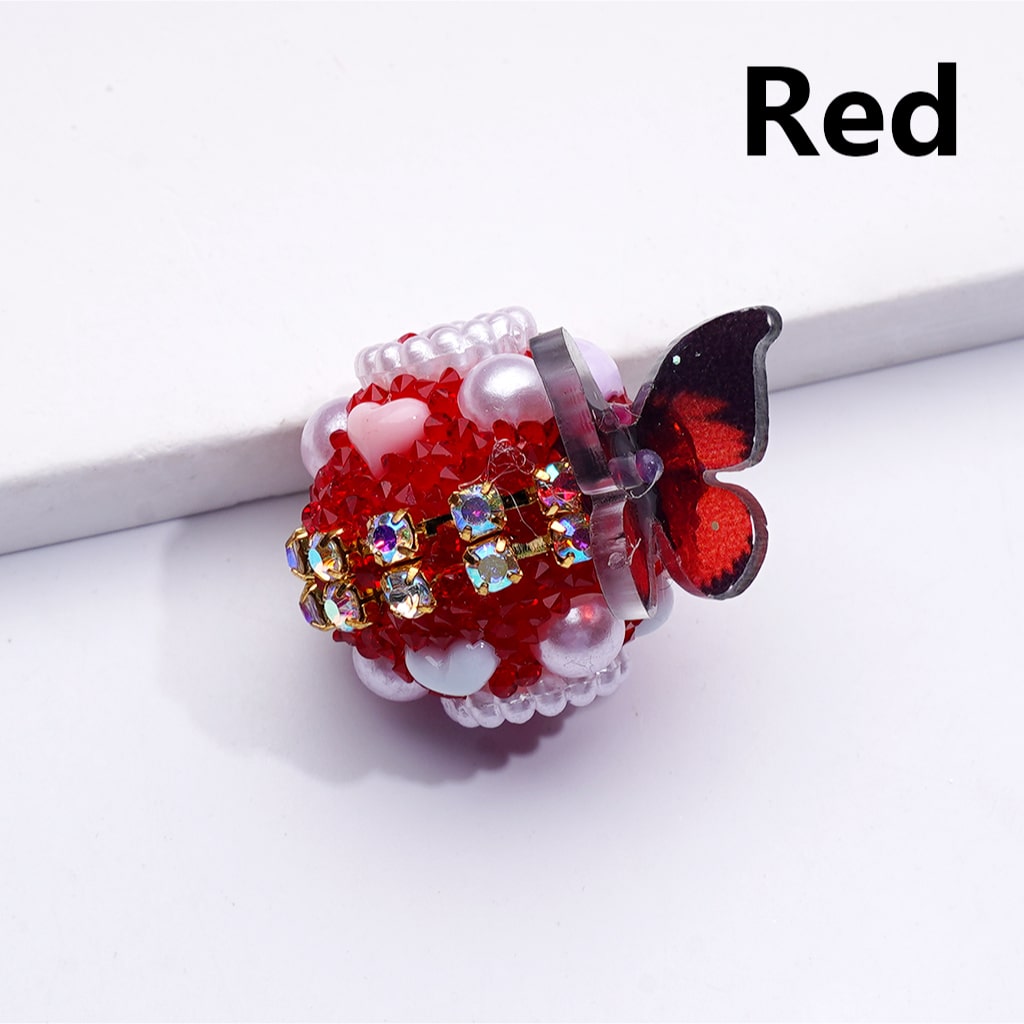 Sugar Acrylic Beads Large Butterfly AB Rhinestones Chains White Pearls Cute Hearts Multi-Color 20MM