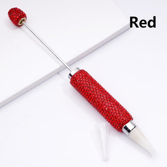 Red jeweled stick with a white background

