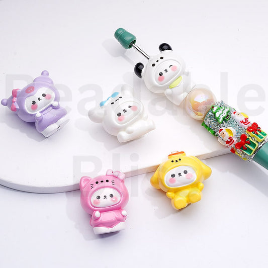 Acrylic Beads Pen Topper Pendant Jewelry Accessories Cute Baby Sanri Hello Kitt Kurom Po Po Puri Pochacc Cinnamonrol