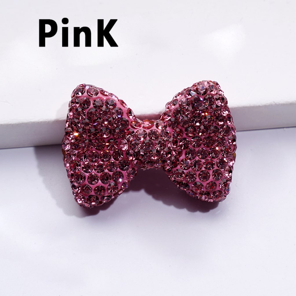 Bling Bling Multi-Color Bowknots Clay Beads with Shiny Rhinestones, 29*21MM