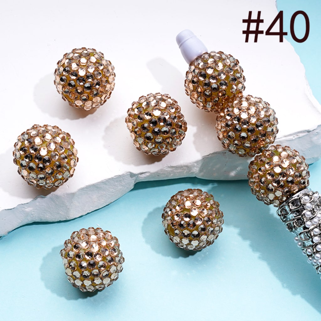 20MM Rhinestone Beads, Collection of Acrylic Rhinestone Beads, Part 2: Color No.33 -No.60