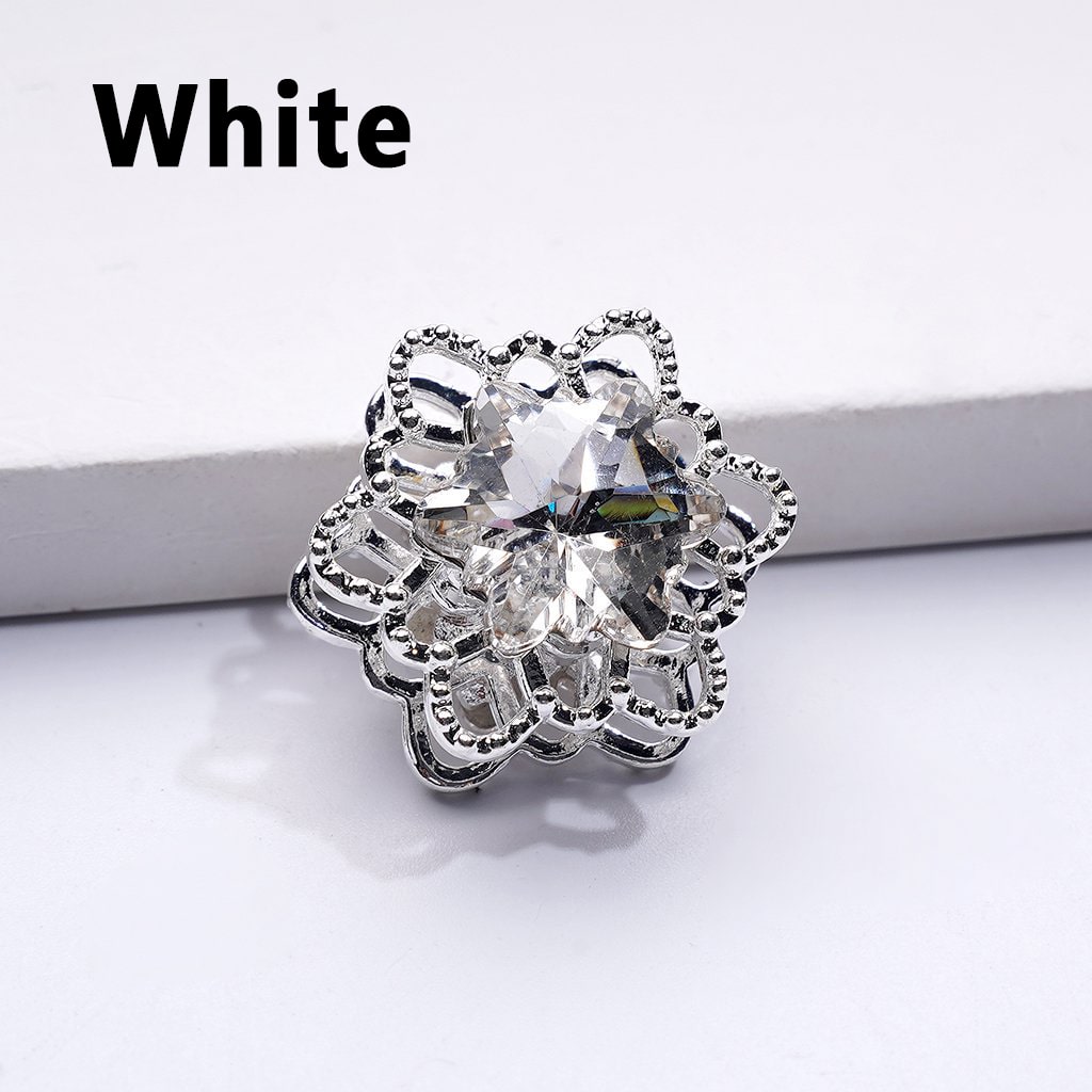 Bling Bling Fancy Silver Alloy Snowflakes Shape Beads with Multi-Color Shiny Rhinestones, Around 20MM
