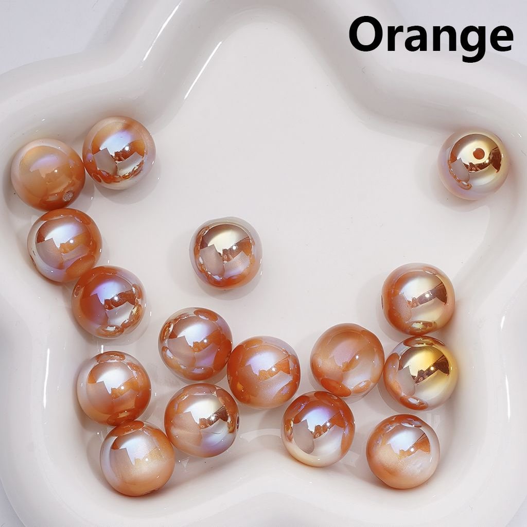 Dark Color Series Cat Eye Style Shiny Glossy Round Acrylic Beads, 16MM (Single Color is available for 200pcs(Whole bag))
