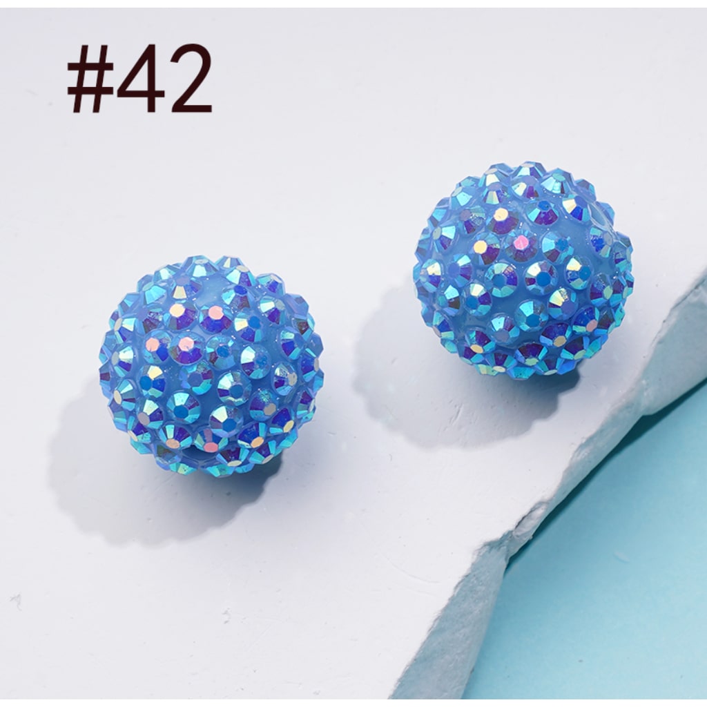 20MM Rhinestone Beads, Collection of Acrylic Rhinestone Beads, Part 2: Color No.33 -No.60