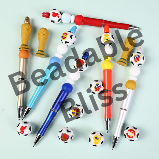 Silicone Focal Beads 3D the 2026 FIFA World Cup Series, FIFA World Cup Trophy and Football Soccer Balls