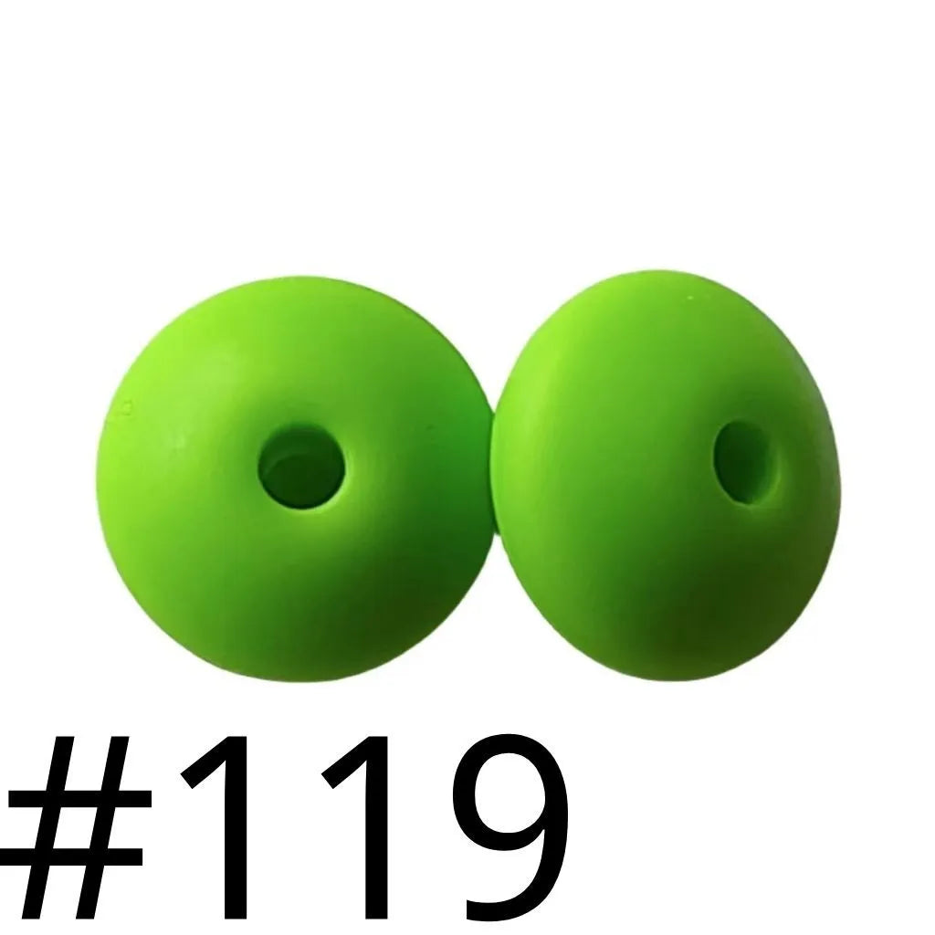 Silicone Lentil Beads 12mm