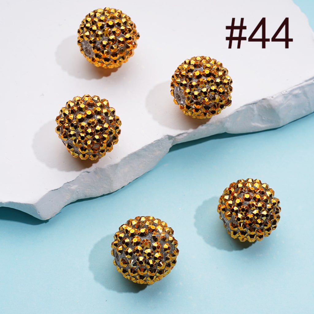 20MM Rhinestone Beads, Collection of Acrylic Rhinestone Beads, Part 2: Color No.33 -No.60