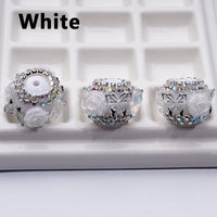 Fancy Glitter Flowers Cute Butterflies Shiny Hearts AB Rhinestones Chains Acrylic Beads, Around 16*24MM