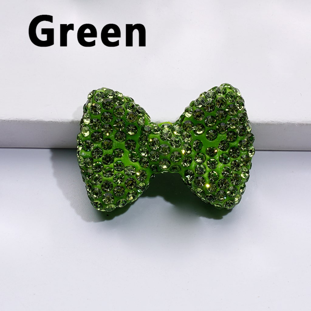 Bling Bling Multi-Color Bowknots Clay Beads with Shiny Rhinestones, 29*21MM