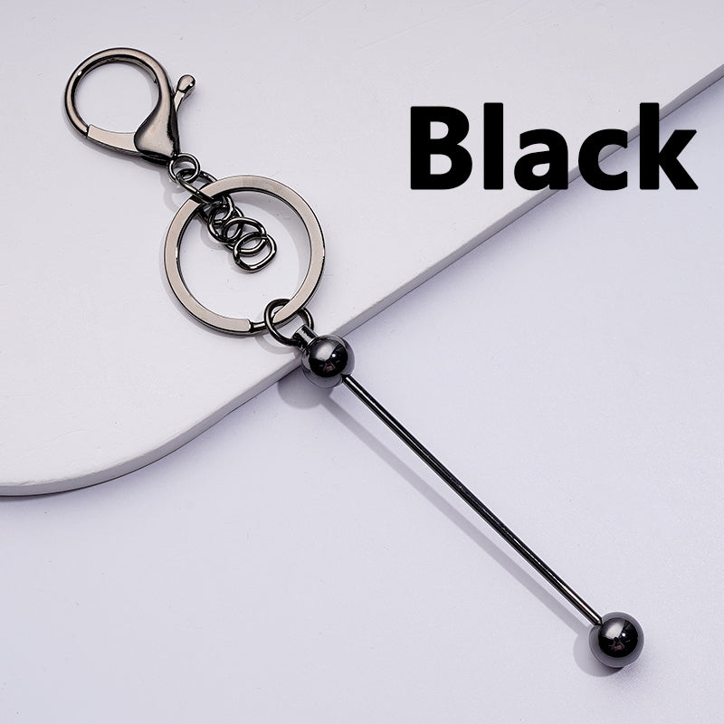Beadable Keychains with Bar II Bullet Head DIY Metal Beadable Bar for Keychains, 88MM