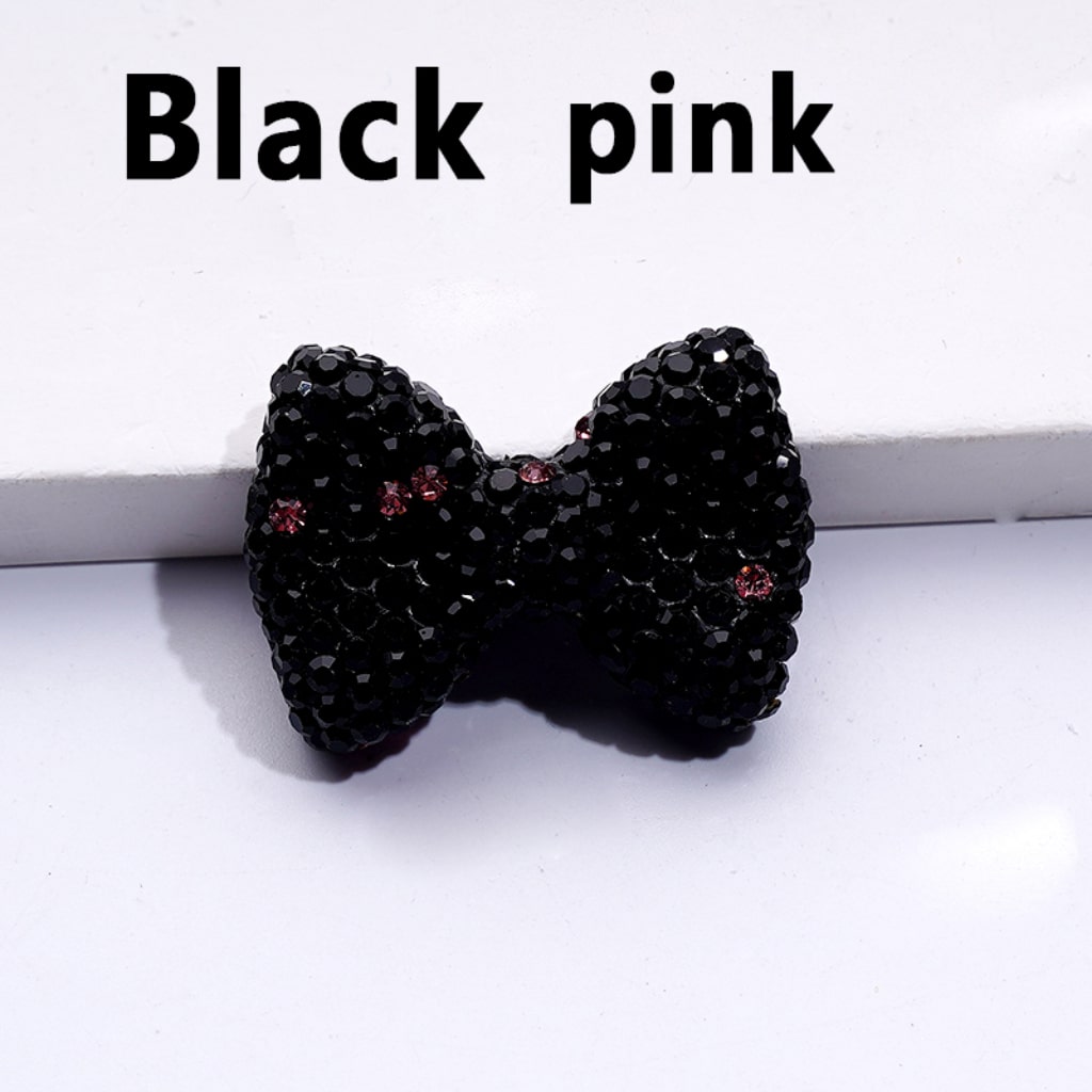 Bling Bling Multi-Color Bowknots Clay Beads with Shiny Rhinestones, 29*21MM