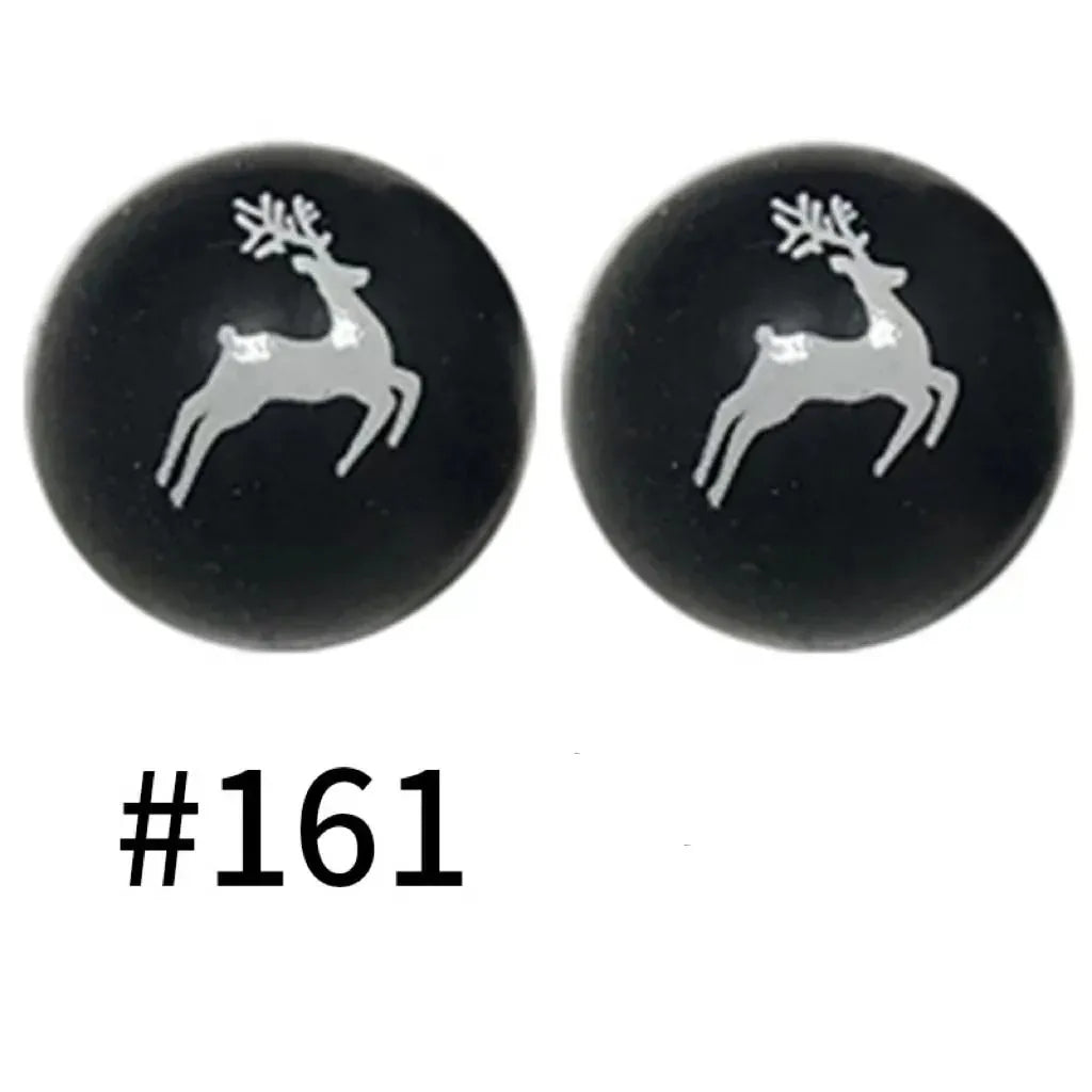 Printed Silicone Beads 15 mm