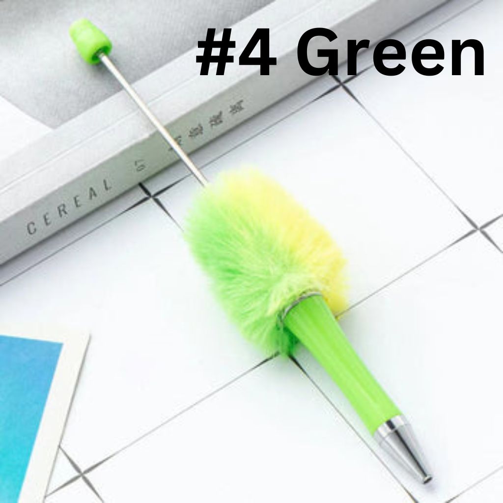 Ombre Color Pom Pom Beadable Pens Small Pompom Pon Pon Beaded Pens PLEASE READ DESCRIPTION