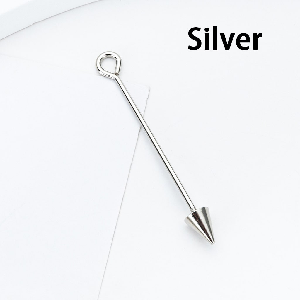 DIY Beadable Metal Brass Split Eye Pin Pendant Arrow Bar 51MM