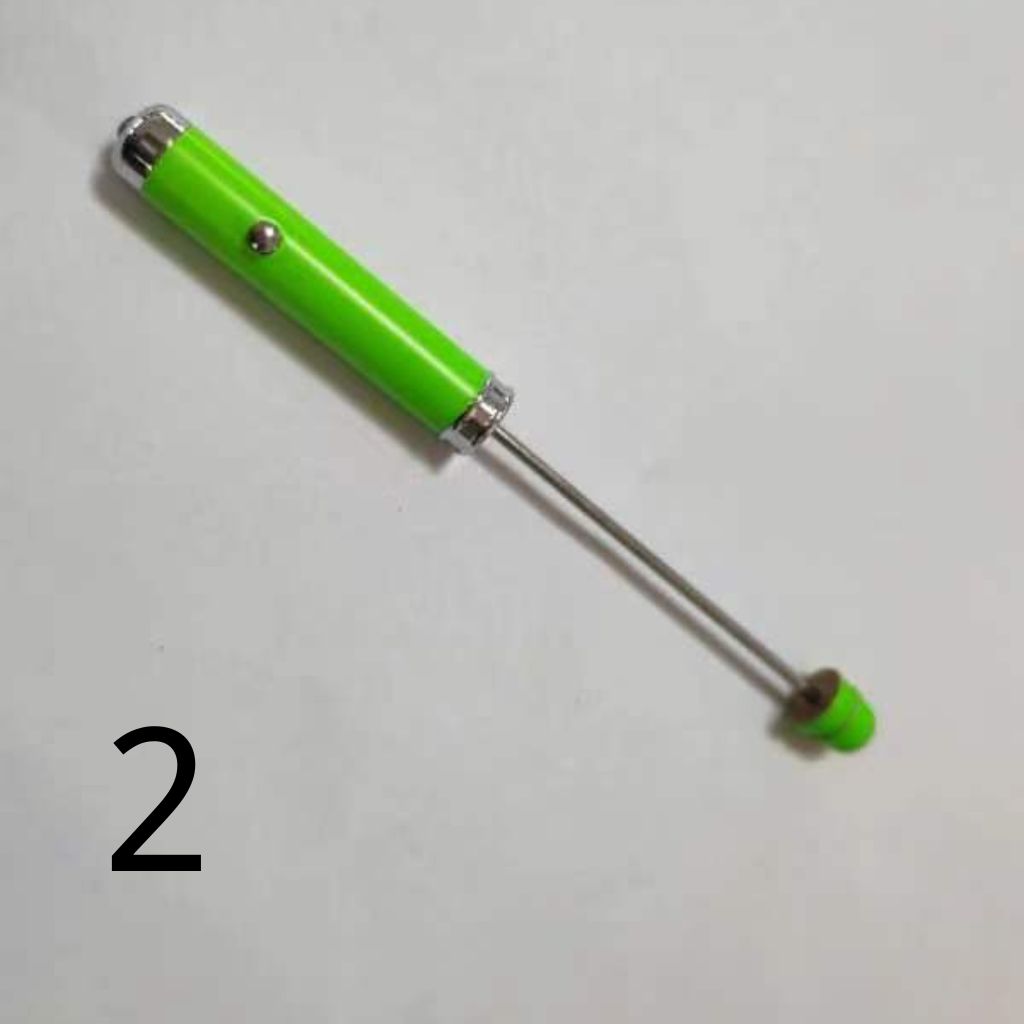 Metal Beadable Flashlight with Led Light, ''NOT A PEN'',  PLEASE READ DESCRIPTION