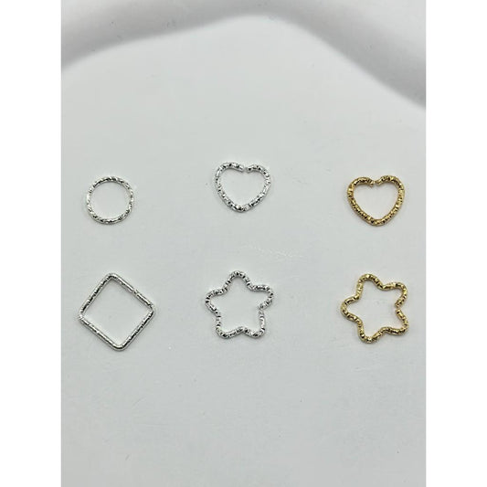 Various Shapes Jump Ring Alloy Pendant