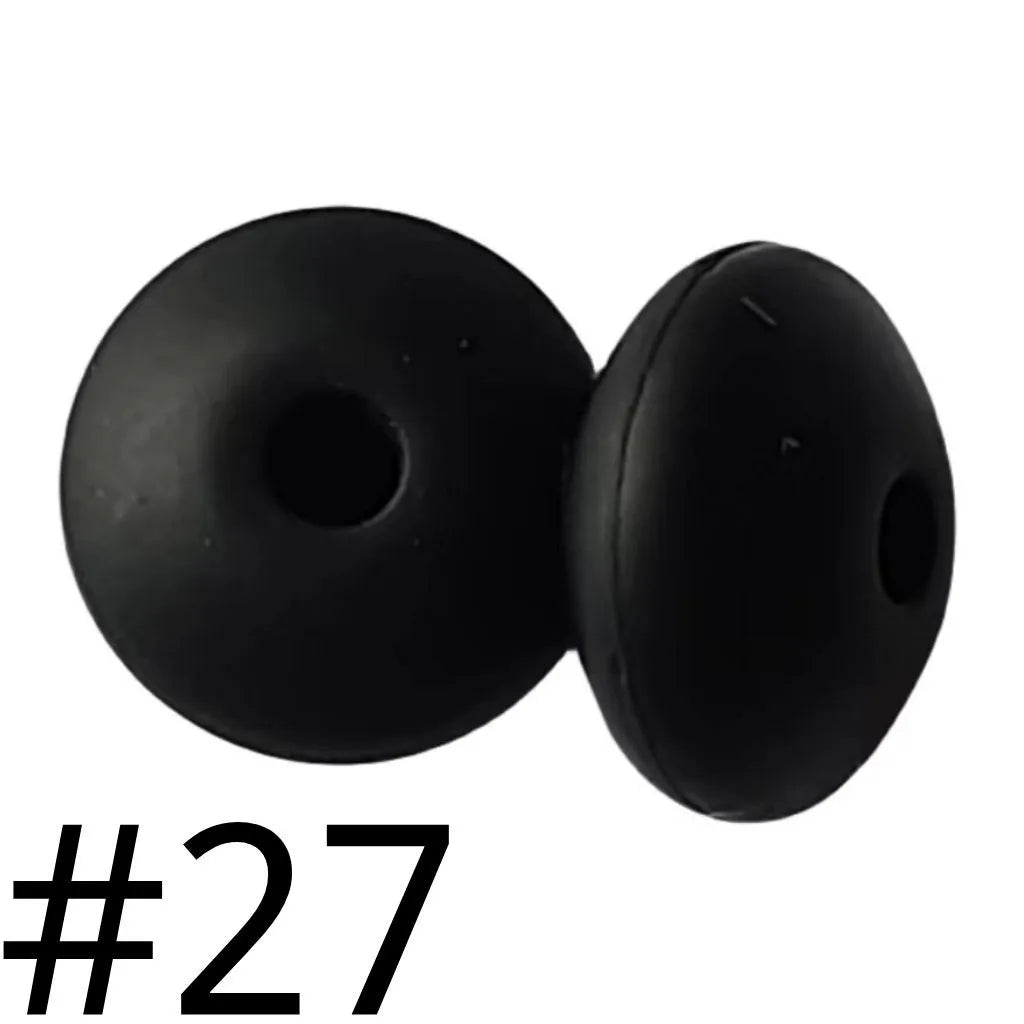 Silicone Lentil Beads Spacers Saucers 12mm