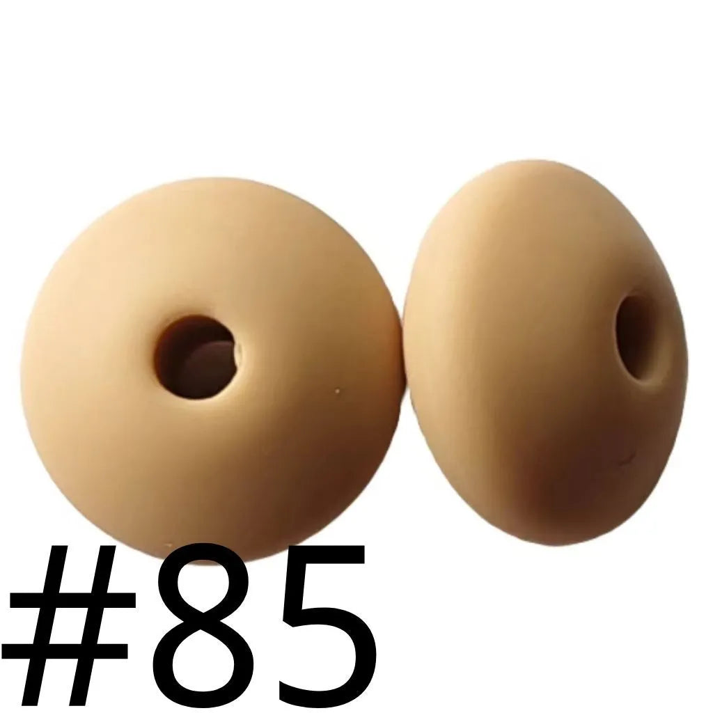 Silicone Lentil Beads Spacers Saucers 12mm