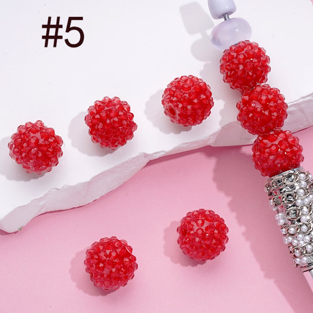 Acrylic Rhinestone Beads, Jelly Color Rhinestones, 16MM