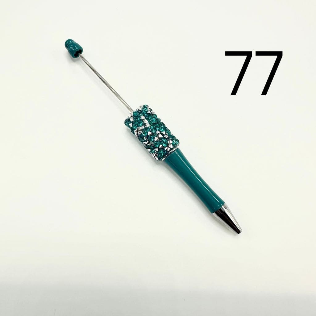 Beadable Pens with Cone Shape Rhinestones in Solid and Metallic Colors