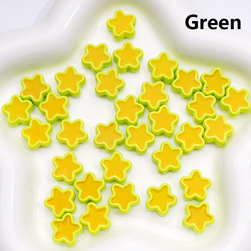Acrylic Beads Luminous Mini Cute Star Multi-Color 14MM (Single Color is available for 500pcs(Whole Bag))