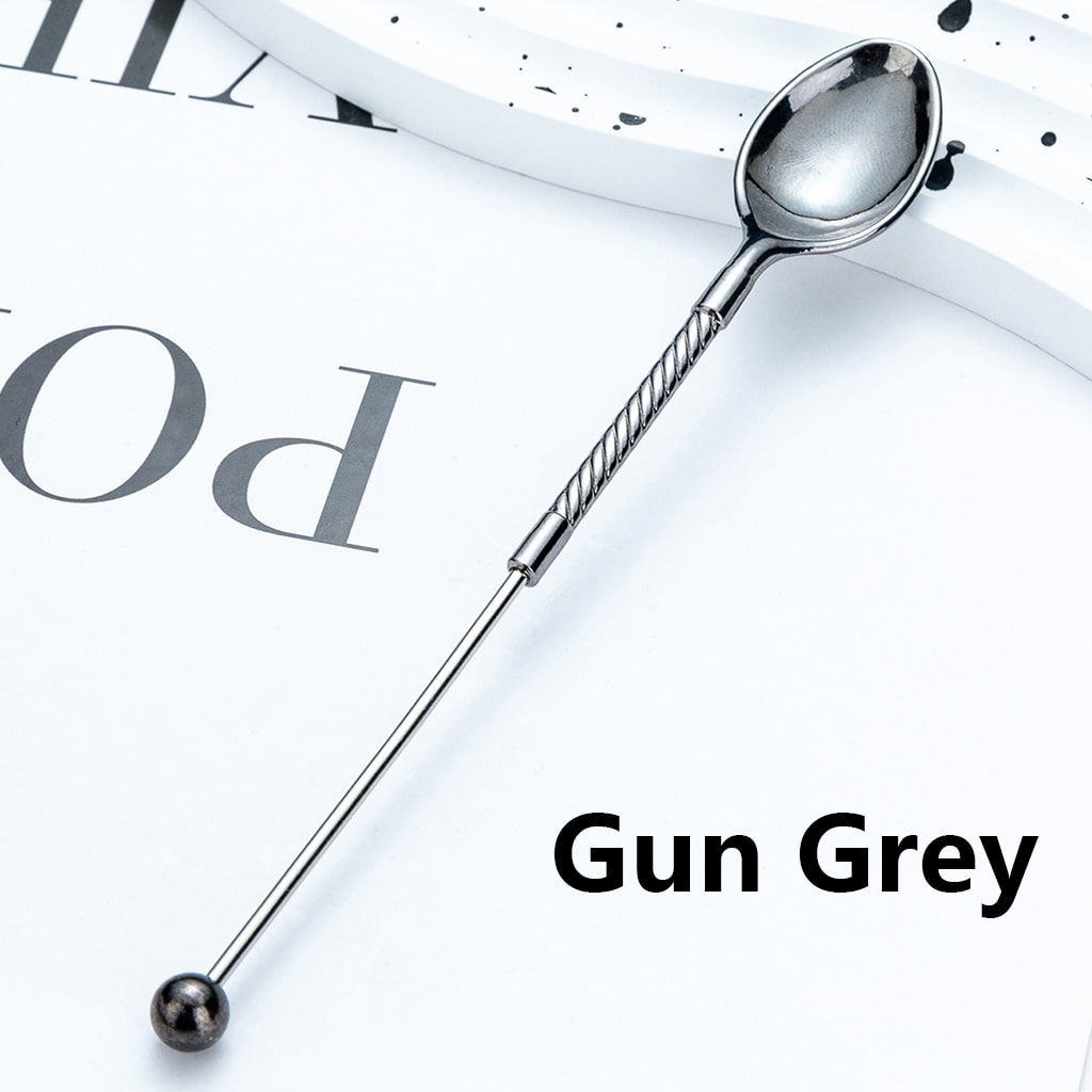 DIY Beadable Metal Spoon in Gold Silver Gun Grey Rose Gold Color 151MM