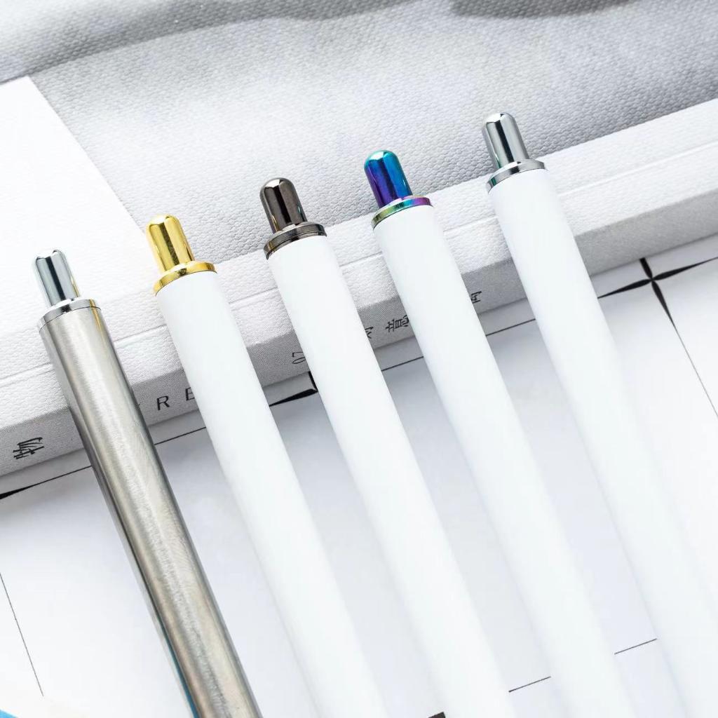 Pens for Pen Wraps, Pen Blanks White DIY Pens for Sublimation Wraps, Metal Ballpoint Pens in Gold, Rose Gold and Silver Colors, Random Mix