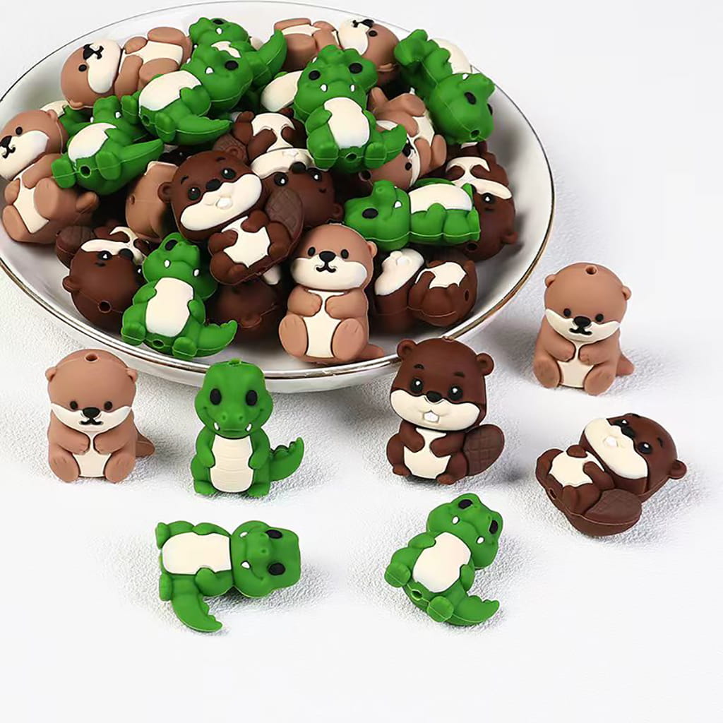 Silicone Focal Beads 3D Tiny Animal in Various Types