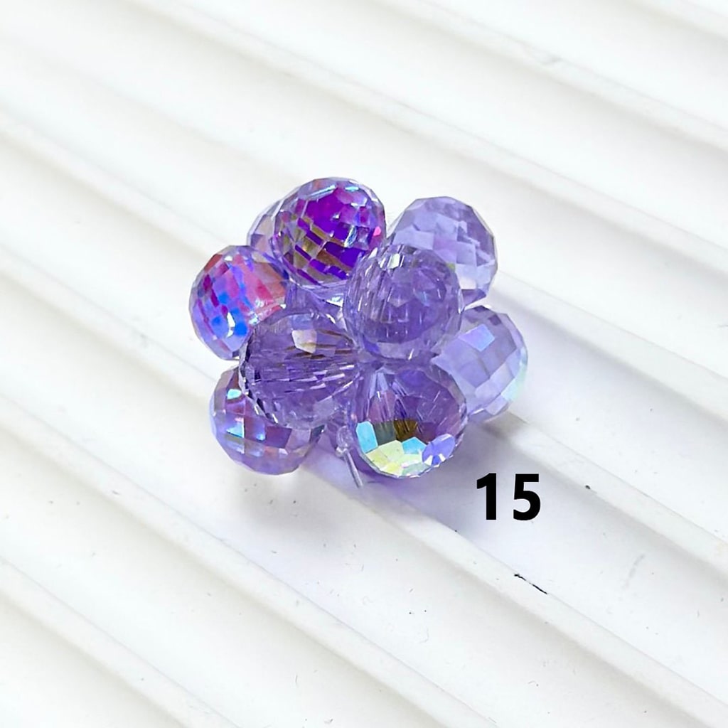 Purple crystal flower on a white background

