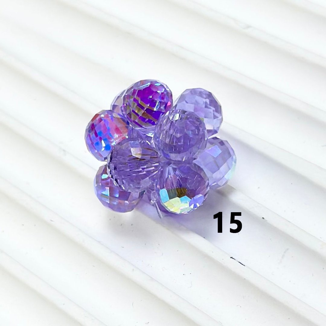 Bling Bling Colorful Water Drop Shape Rhinestones Knots Beads, Around 20MM