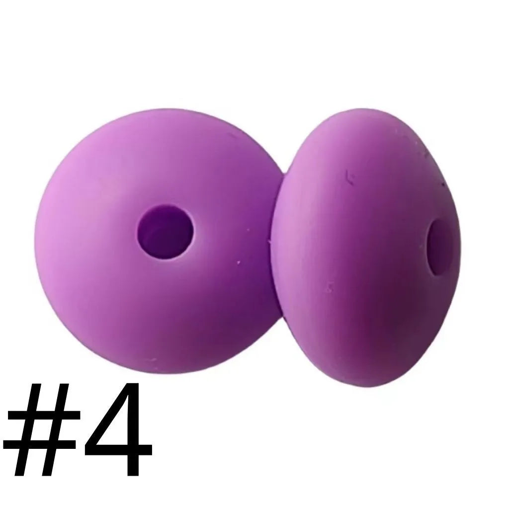 Silicone Lentil Beads Spacers Saucers 12mm