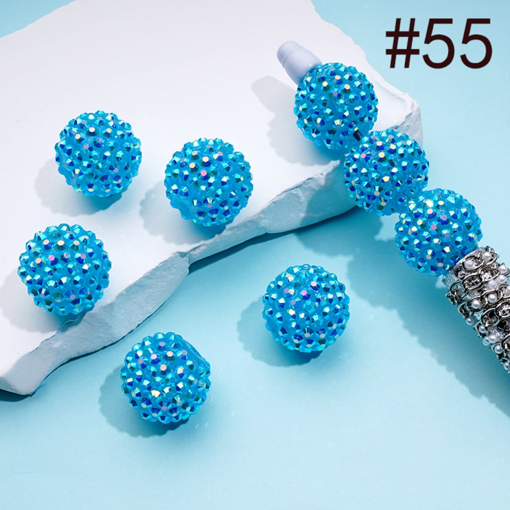 20MM Rhinestone Beads, Collection of Acrylic Rhinestone Beads, Part 2: Color No.33 -No.60