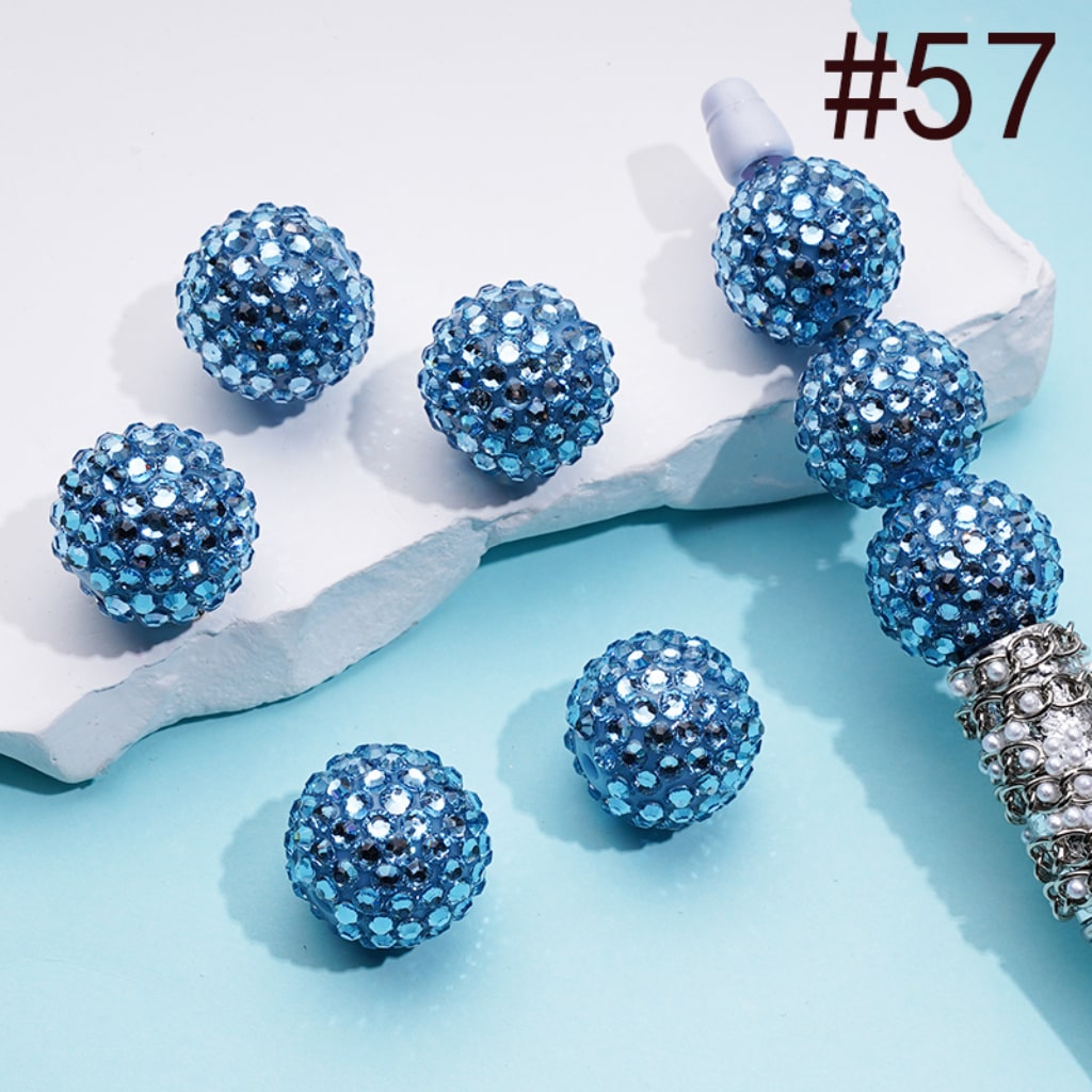 20MM Rhinestone Beads, Collection of Acrylic Rhinestone Beads, Part 2: Color No.33 -No.60
