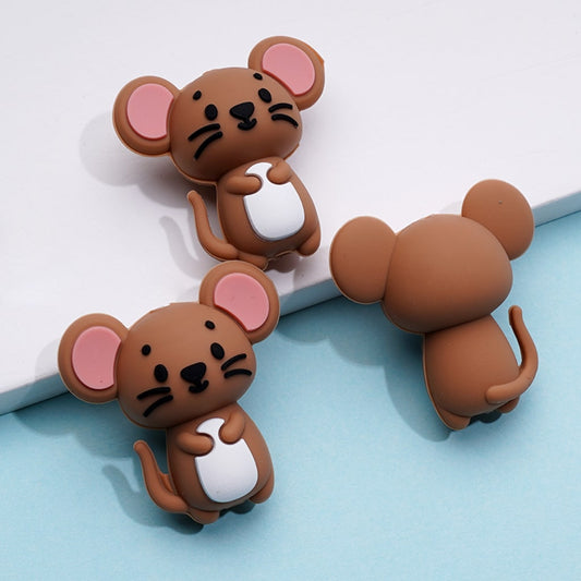 3D Cute Mouse Rat Silicone Focal Beads