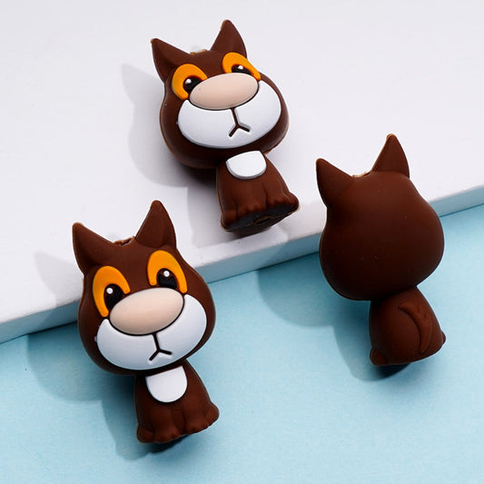 3D Cute Dog Pupppy Silicone Focal Beads